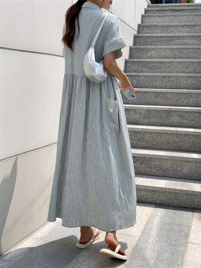 Ретро-платье в корейском стиле – обзор и цена Korean Style A Line Shirt Dress