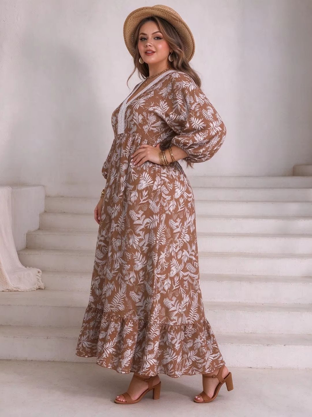 Женское платье макси больших р – обзор и цена Boho Summer Beach Maxi Dress