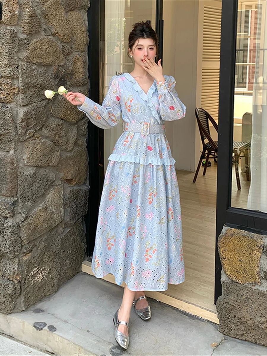 Французское романтическое плат – обзор и цена French Vintage Floral Midi Dress
