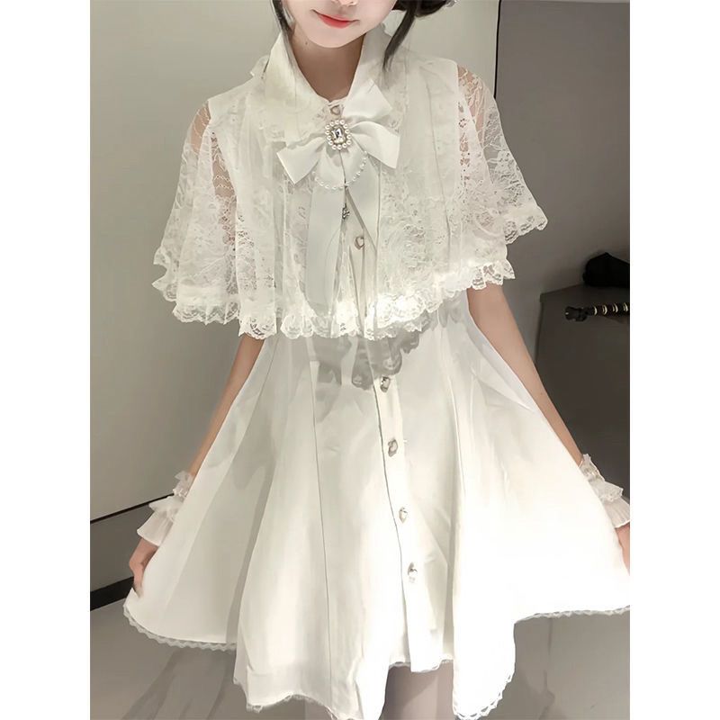 Японское готическое платье в с – обзор и цена Korean Style A Line Shirt Dress