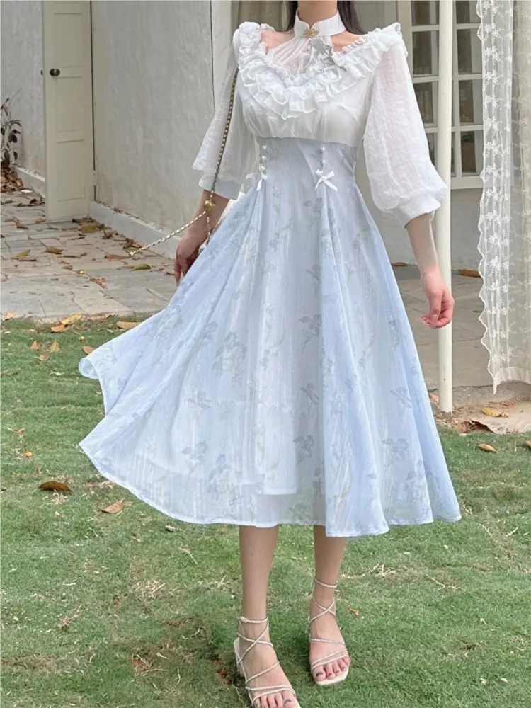 Elelgant женское летнее францу – обзор и цена French Vintage Floral Midi Dress
