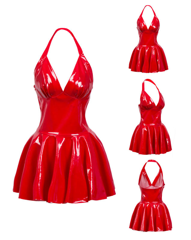 Женское сексуальное мини-плать – обзор и цена Y2K Backless Halter Mini Dress
