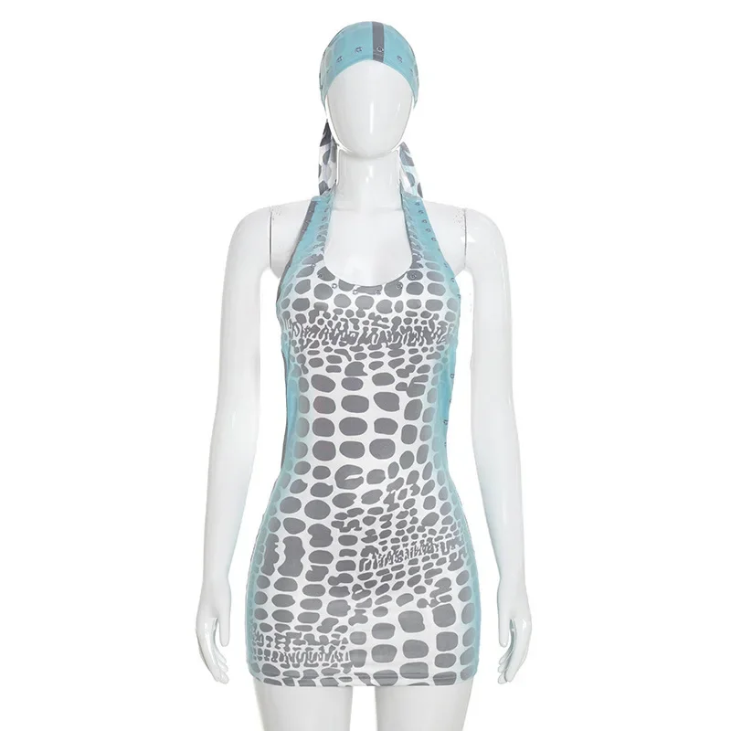 Сексуальное мини-платье с откр – обзор и цена Y2K Backless Halter Mini Dress