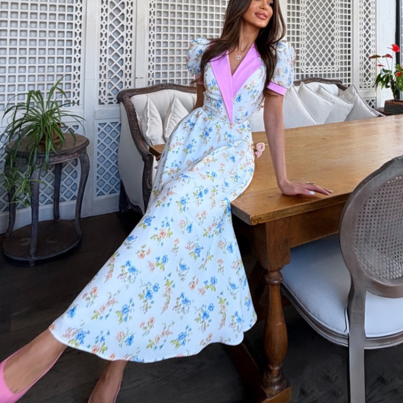 Элегантное летнее платье-миди  – обзор и цена French Vintage Floral Midi Dress