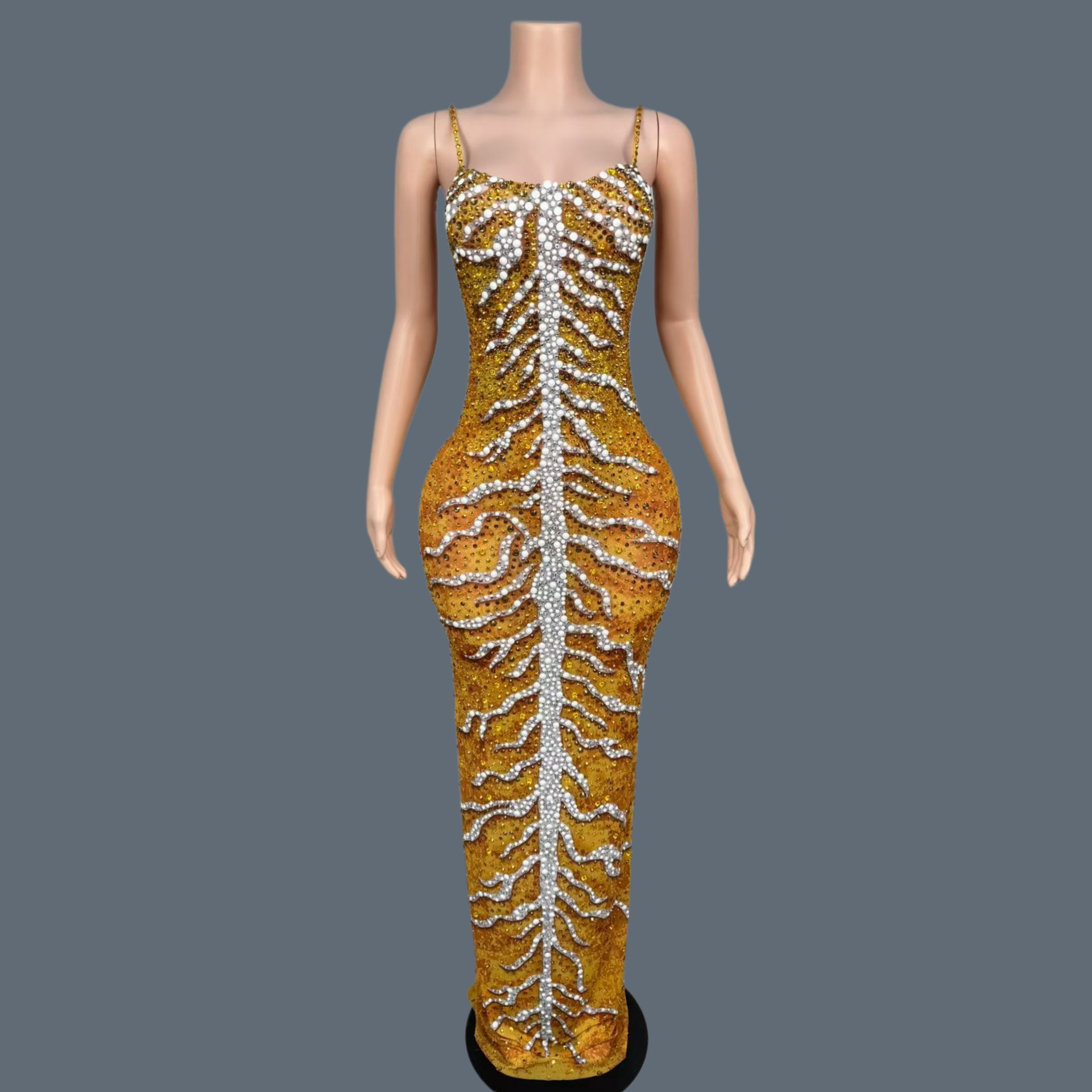Роскошное блестящее платье из  – обзор и цена Sparkly Rhinestone Club Party Dress